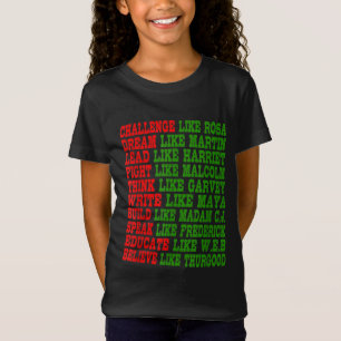 T-Shirt Black History Moth Pride Black Power Leaders