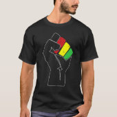 T-shirt Black History Power Fist Africa Flag African Ameri (Devant)