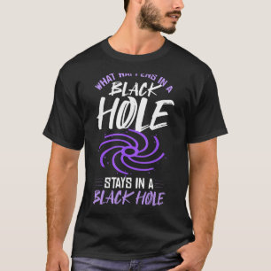 T-shirt Black Hole Space Light Galaxy Universe Lactky Way