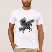 T-shirt black horse (Devant)
