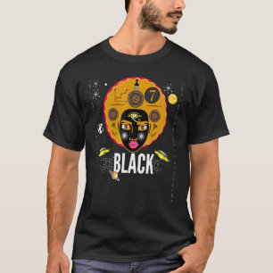 T-shirt Black Kemetic Égyptien Ankh Black Girl Magic Melan