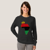 T-shirt Black King Queen Couple Matching African American (Devant entier)