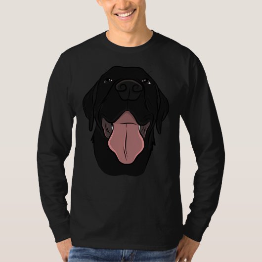 T-shirt Black Lab Black Labrador Retriers Black Lab Short (Devant)