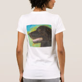 T-shirt Black Lab Chien Animal de Compagnie Portrait Peint (Dos)