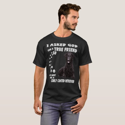 T-shirt Black Lab Chien Curly Retriever Maman Curly Coa (Devant entier)