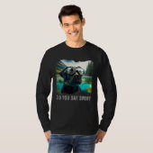 T-shirt Black Lab Did You Say Swim (Devant entier)