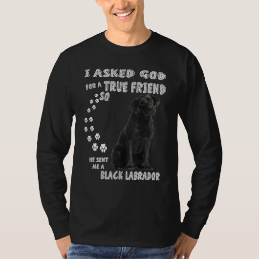 T-shirt Black Lab Dit Maman Papa Imprimer Mignonne Labrado (Devant)