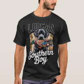 T-shirt Black Lab Dog Local Southern Boy Camo Duck Hunting (Devant)