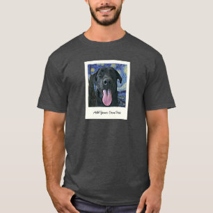 T-shirt Black Lab Dog Pet Personnalisé Photo et Texte 
