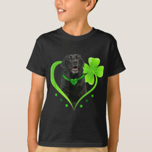 T-shirt Black Lab En Shamrock Coeur Jour de la Saint Patri