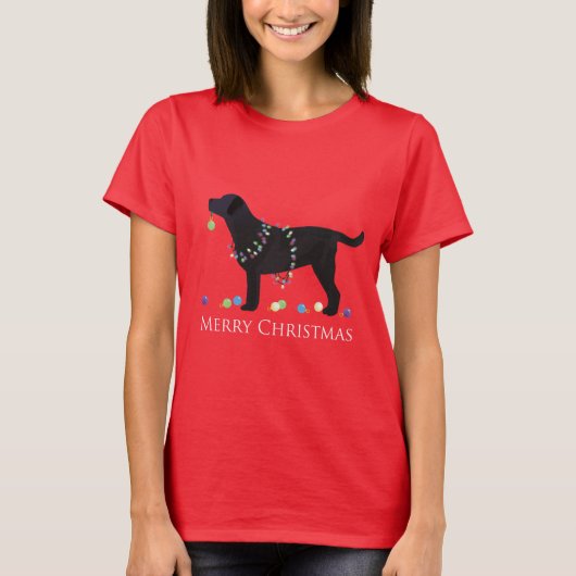 T-shirt Black Lab Joyeux Noël Design (Devant)