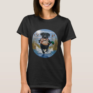 T-shirt Black Lab Labrador Chasse Canards Aquarelle Jaune
