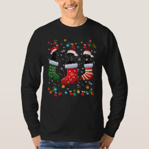 T-shirt Black Lab Labrador Chaussettes de Noël Xmas Pajama