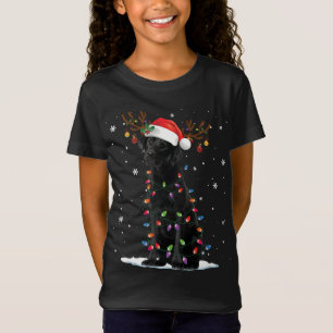 T-Shirt Black Lab Labrador Chien Feux de Noël Xmas Père No