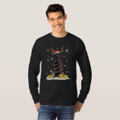T-shirt Black Lab Labrador Christmas Tree Light Pyjama Chi (Devant entier)