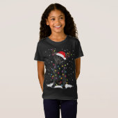 T-Shirt Black Lab Labrador Christmas Tree Light Pyjama Chi (Devant entier)