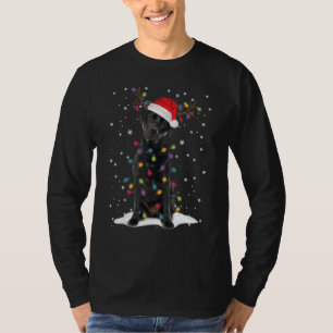 T-shirt Black Lab Labrador Christmas Tree Light Pyjama Chi