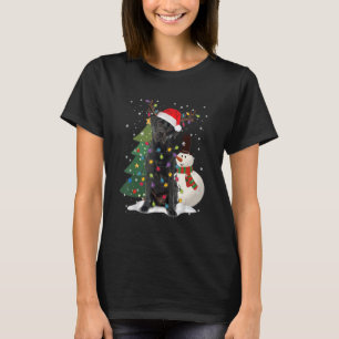 T-shirt Black Lab Labrador Christmas Tree Light Pyjama Chi