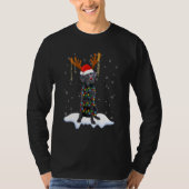 T-shirt Black Lab Labrador Christmas Tree Light Pyjama Chi (Devant)