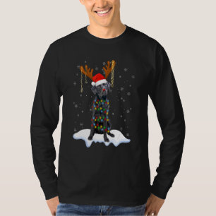 T-shirt Black Lab Labrador Christmas Tree Light Pyjama Chi