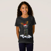 T-Shirt Black Lab Labrador Christmas Tree Light Pyjama Chi (Devant entier)
