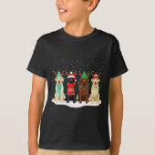 T-shirt Black Lab Labrador Dog Christmas Crew Matching Fam (Devant)