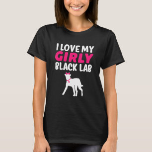 T-shirt Black Lab Labrador Fille Chien Pup Genre Reveal Co