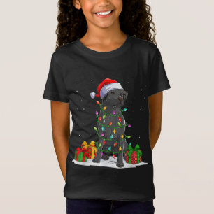 T-Shirt Black Lab Labrador Lumières de Noël Pyjama Chien L