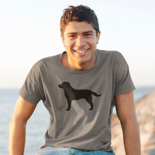 T-shirt Black Lab Labrador Retriever Chien race Silhouette