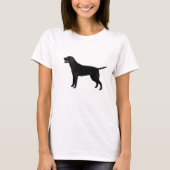 T-shirt Black Lab - Labrador Retriever Retriever Silhouett (Devant)