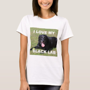 T-shirt black lab love w pic