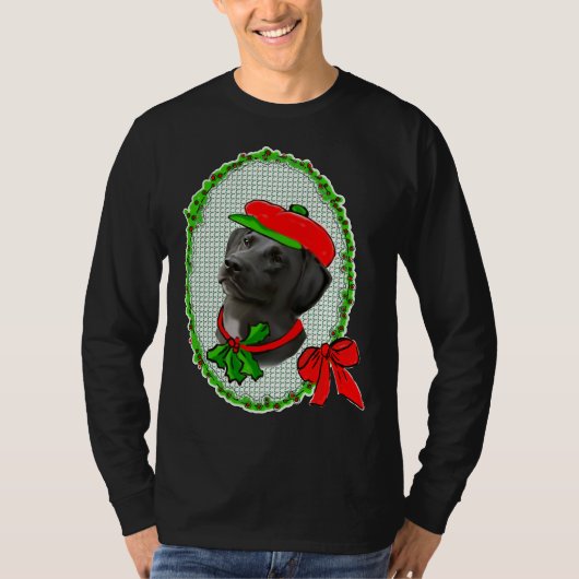T-shirt Black Lab Noël 171 (Devant)