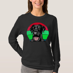 T-shirt Black Lab Pékin Peeking Chien Cute Retro Vintage