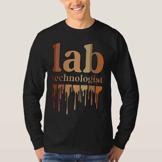 T-shirt Black Lab Technologist African American Laboratory (Devant)
