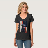 T-shirt Black Labrador 4 juillet Patriotic Black Lab (Devant entier)