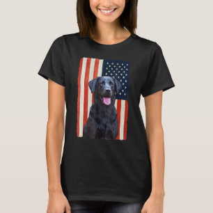 T-shirt Black Labrador 4 juillet Patriotic Black Lab