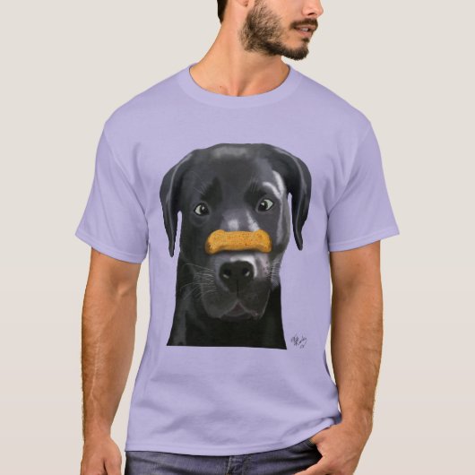 T-shirt Black Labrador avec os sur le noeud 2 (Devant)