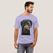 T-shirt Black Labrador avec os sur le noeud 2 (Devant entier)