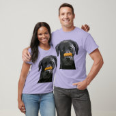 T-shirt Black Labrador avec os sur le noeud 2 (Unisexe)