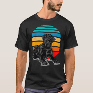 T-shirt Black Labrador Chien style rétro Vintage