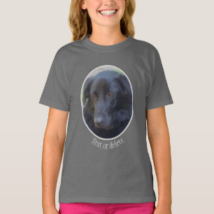 T-shirt Black Labrador Dog Art personnalisé