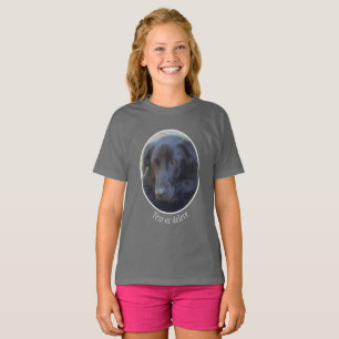 T-shirt Black Labrador Dog Art personnalisé