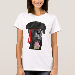 T-shirt Black Labrador Pirate