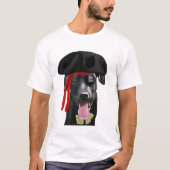 T-shirt Black Labrador Pirate (Devant)