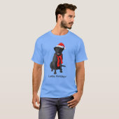 T-shirt Black Labrador Retriever Christmas Dog (Devant entier)