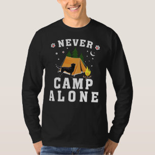 T-shirt Black Labrador Retriever Jamais Camp seul