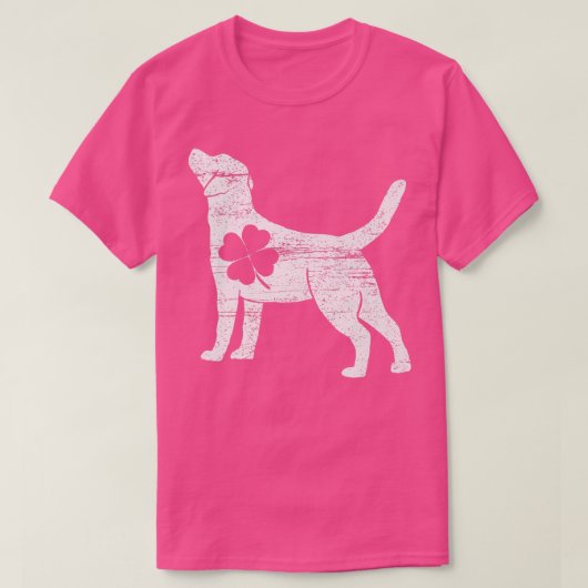 T-shirt Black Labrador Shamrock irlandais Saint Paddy's ST (Design devant)