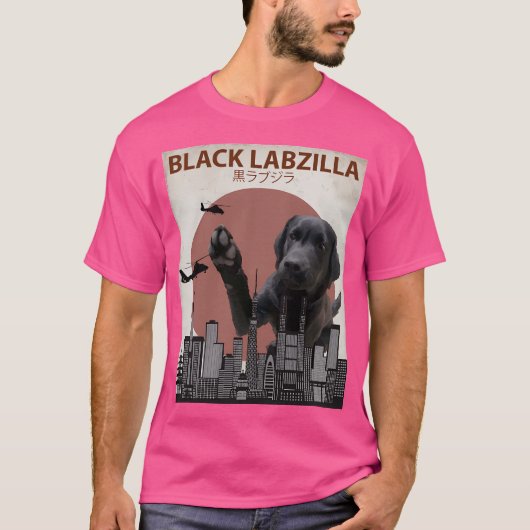 T-shirt Black Labzilla - Chien de laboratoire géant du Lab (Devant)