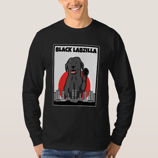 T-shirt Black Labzilla Lab Labrador Retriever Dogs tendanc (Devant)