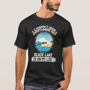 T-shirt Black Lake figure sur ma liste Camping Camp de ran